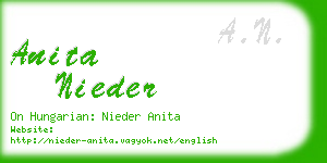 anita nieder business card